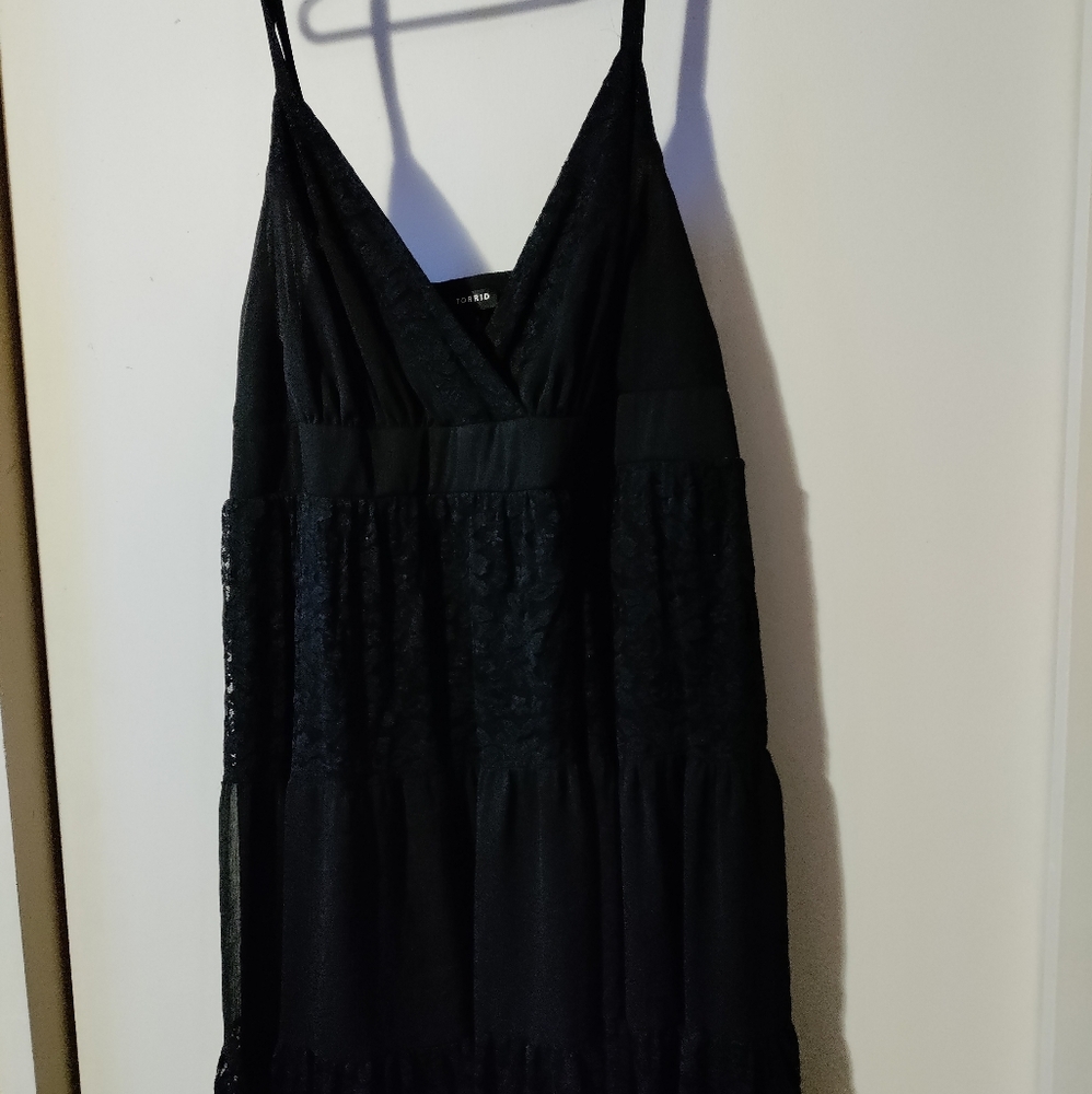 Torrid Black Lace Babydoll Dress